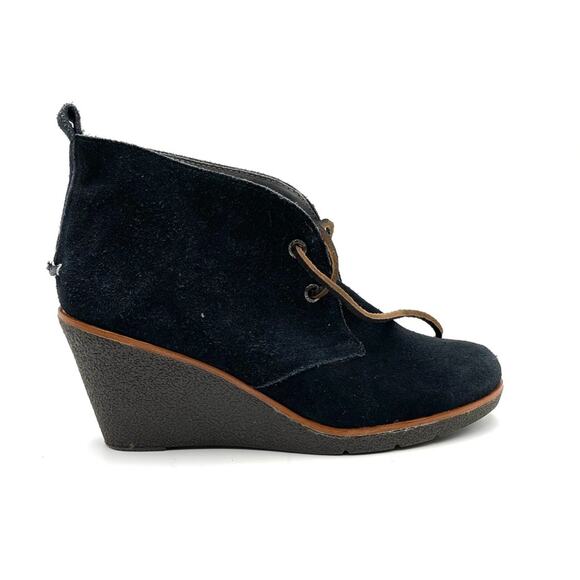 Sperry Harlow black ankle booties SIZE 7.5 EUC leather suede - Picture 1 of 10